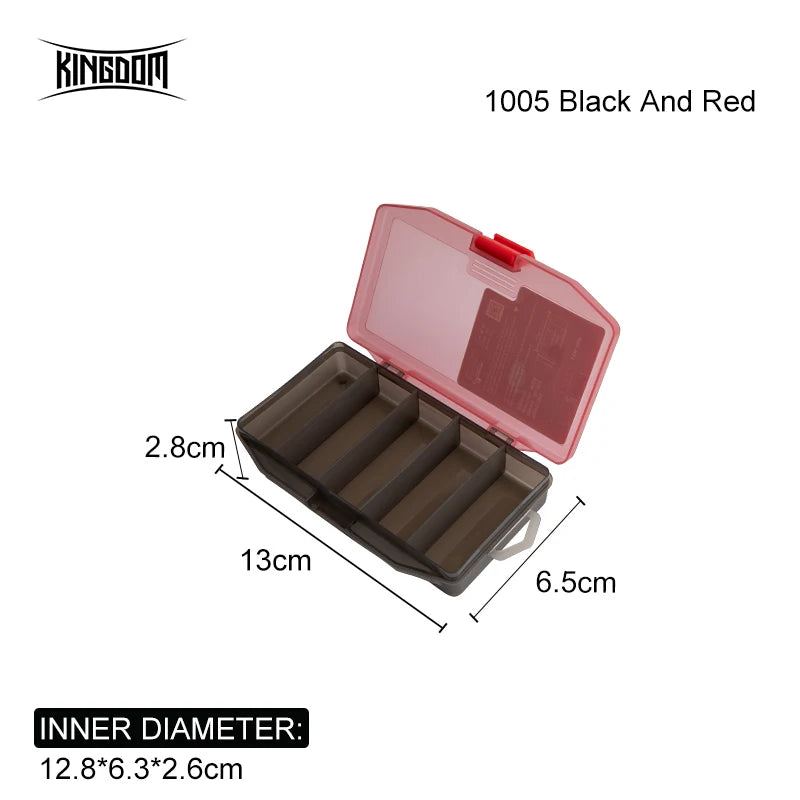 Kingdom Fishing Tackle Box Fish Lures Hooks Baits Compartments Storage Case Box Fishing Tackle Box for Pesca Fishing Accessories