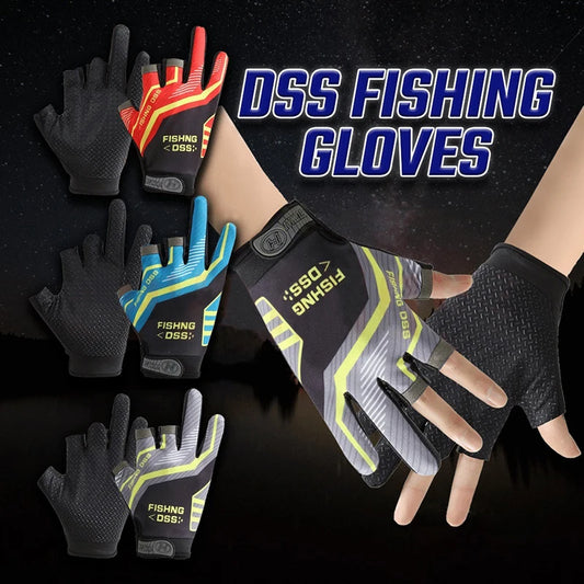 Ice Silk Fishing Gloves Breathable Thin Sun Protection Anti-Slip Routes for Angling