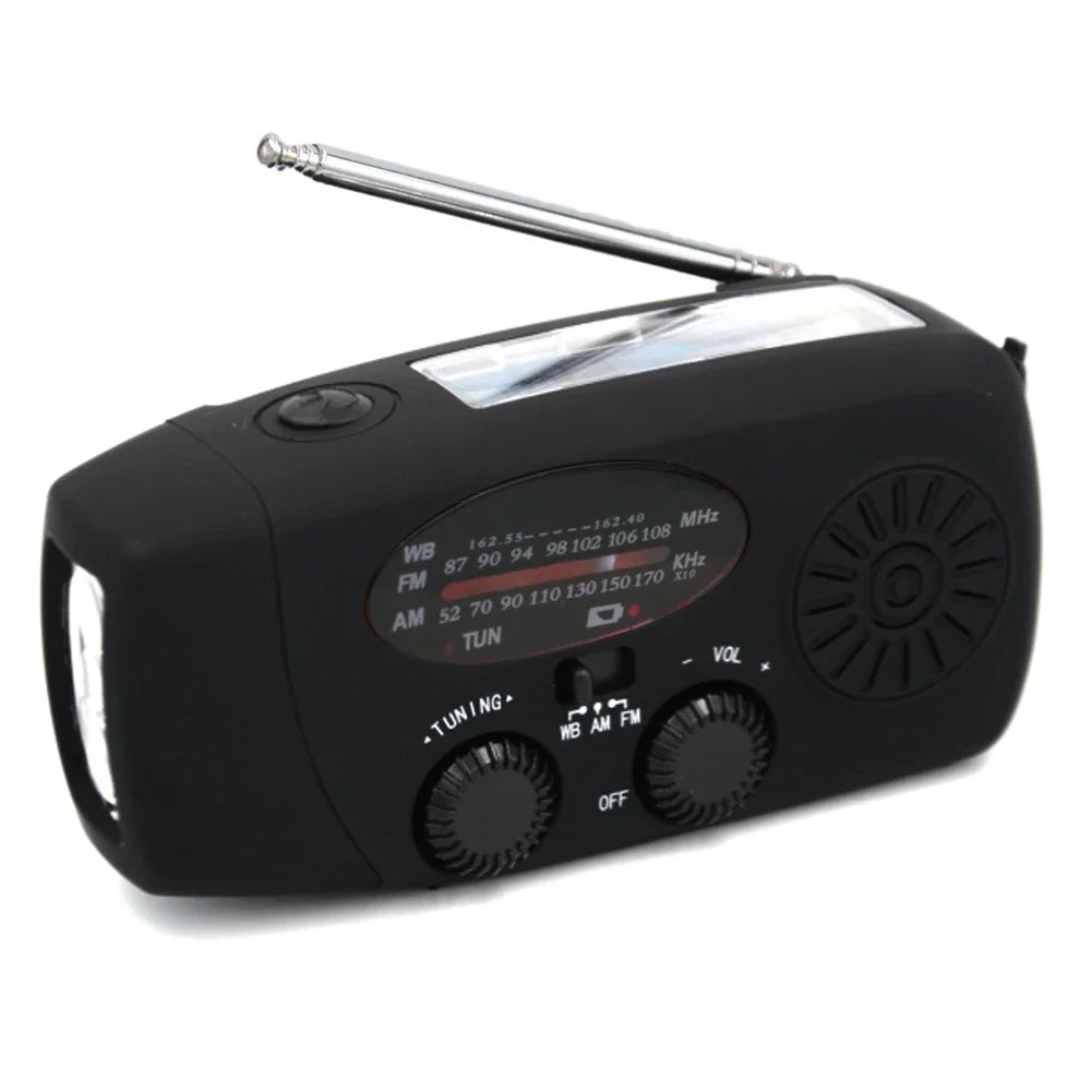 Solar Emergency Radio 10000mAh Hand Crank Portable AM/FM/NOAA SOS Radio with Flashlight&Reading Lamp Cell Phone Charger Radio
