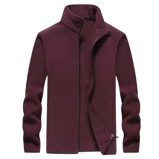 Winter fleece hiking jacket windbreaker for men Sportswear Wool lining thickened warm men's coat plus size overcoat