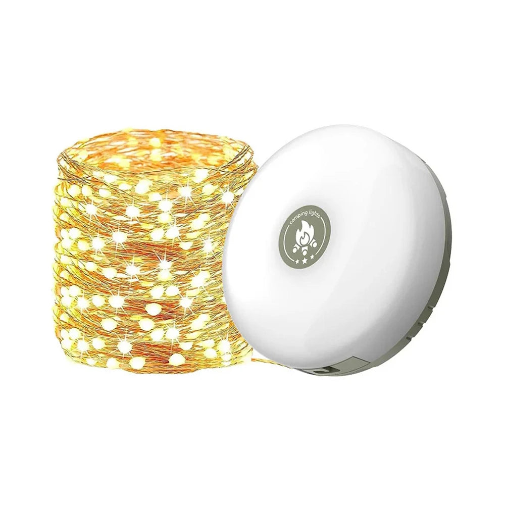 Solar Camping String Lights, 4 in 1 Camping String Lights Outdoor with 8 Lighting Modes, Solar Powered Camping Lights for Tent