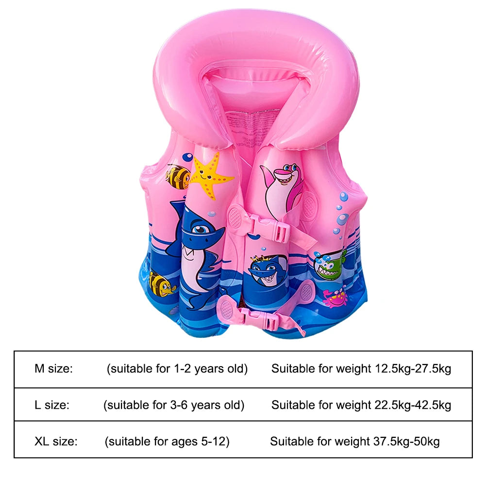PVC Boating Life Vest Portable Inflatable Buoyancy Vest Wear-resistant Adjustable Webbing Safety Buckle for Swimming Sea Fishing