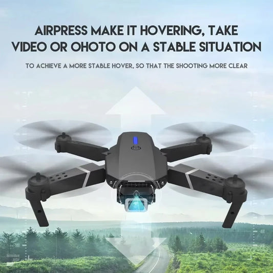 E88 Drone Toy, Dual Camera, One Key Takeoff Remote Control Men'S Gift Indoor and Outdoor, Halloween/Christmas/New Year Gift
