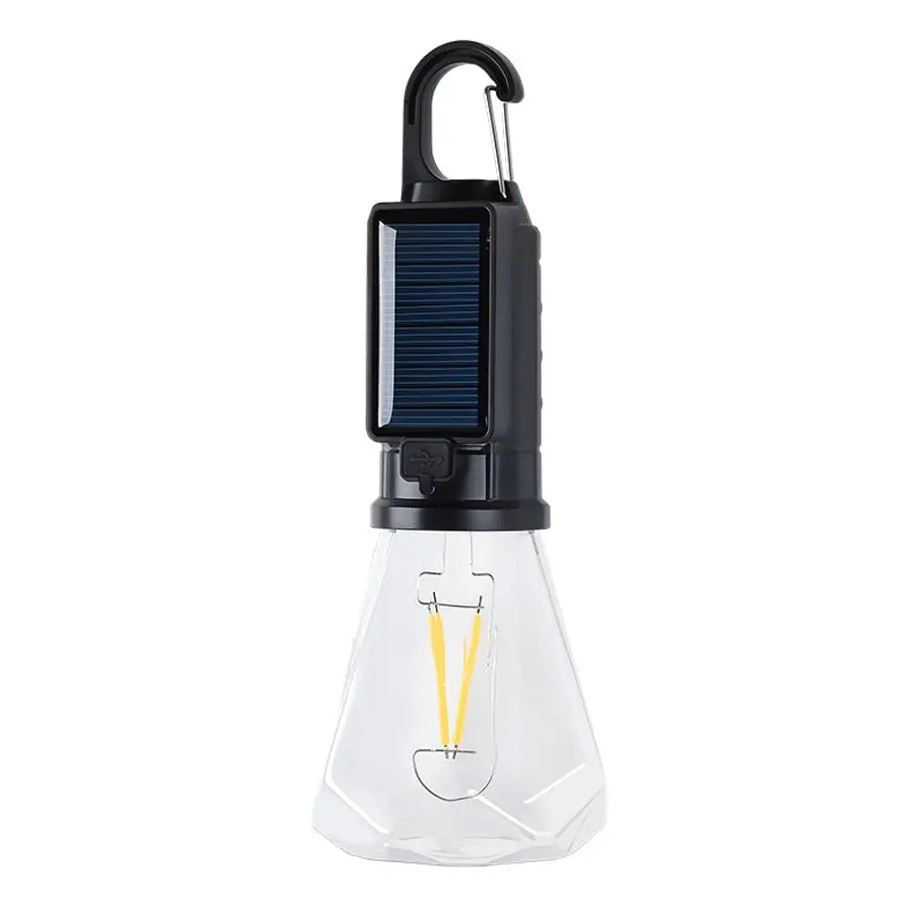 Solar Powered Camping Light Portable Led Outdoor Yard Tent Hanging Light Solar Lantern For Emergency Waterproof Rechargeable