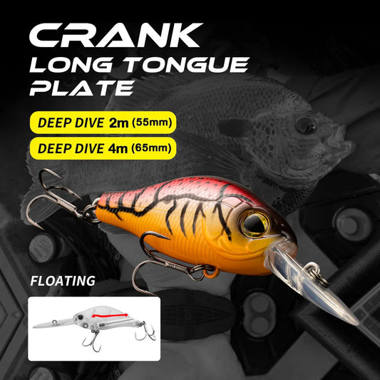Fishing lure Deep Dive Floating Crank lure for long casting for bass pike Predator lure