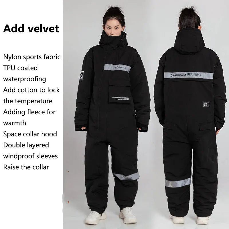 Winter Electric Motorcycle Winter clothes Windbreak Warm Thickened Plush Riding Cold-proof Clothing Outdoor Skiing Fishing Suits