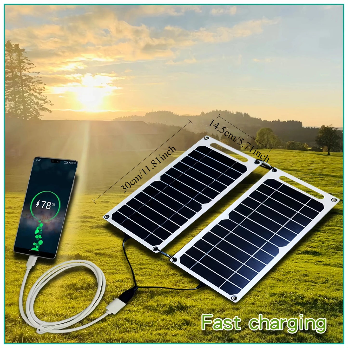 USB 5V Solar Panel  System with Camping Charging for Power Banks and Mobile Phones for Phone Car Mp3 PAD Charger Outdoor Batter