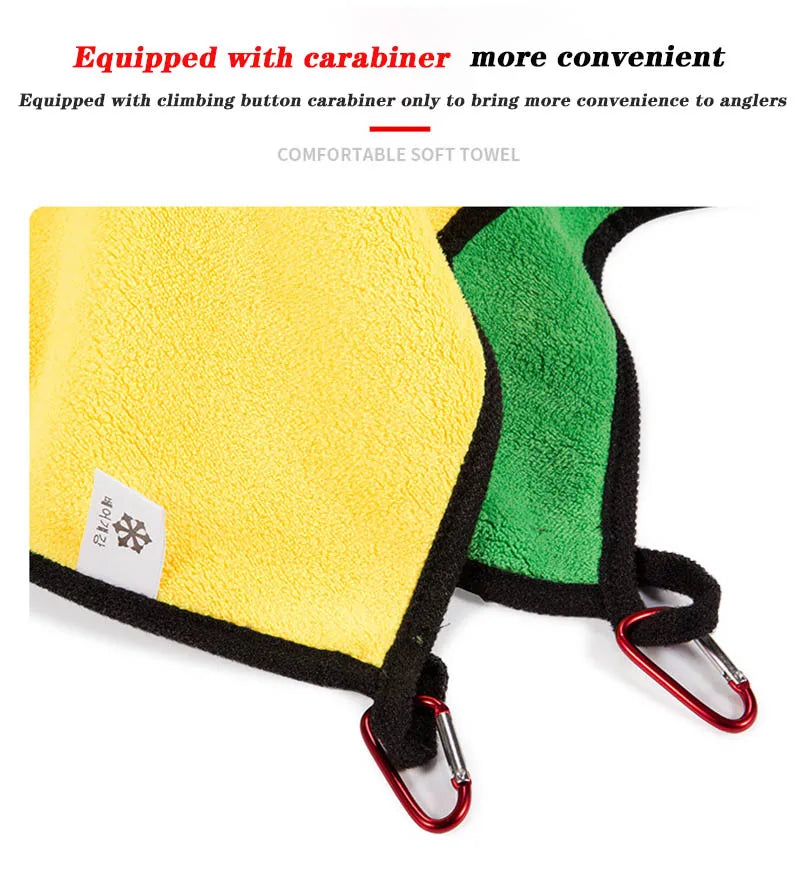 Fishing Towel Fishing Clothing Thickening Non-stick Absorbent Outdoors Sports Wipe Hands Towel Hiking Fishing Equipment