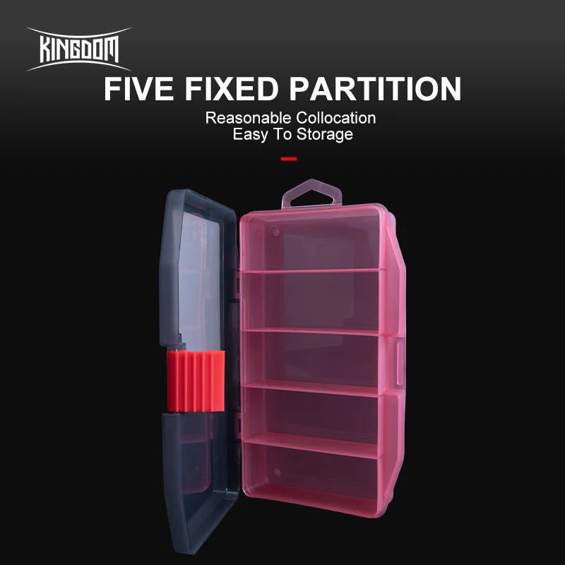 Kingdom Fishing Tackle Box Fish Lures Hooks Baits Compartments Storage Case Box Fishing Tackle Box for Pesca Fishing Accessories