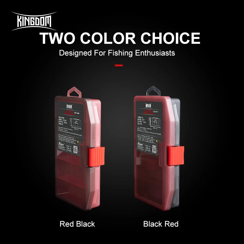 Kingdom Fishing Tackle Box Fish Lures Hooks Baits Compartments Storage Case Box Fishing Tackle Box for Pesca Fishing Accessories