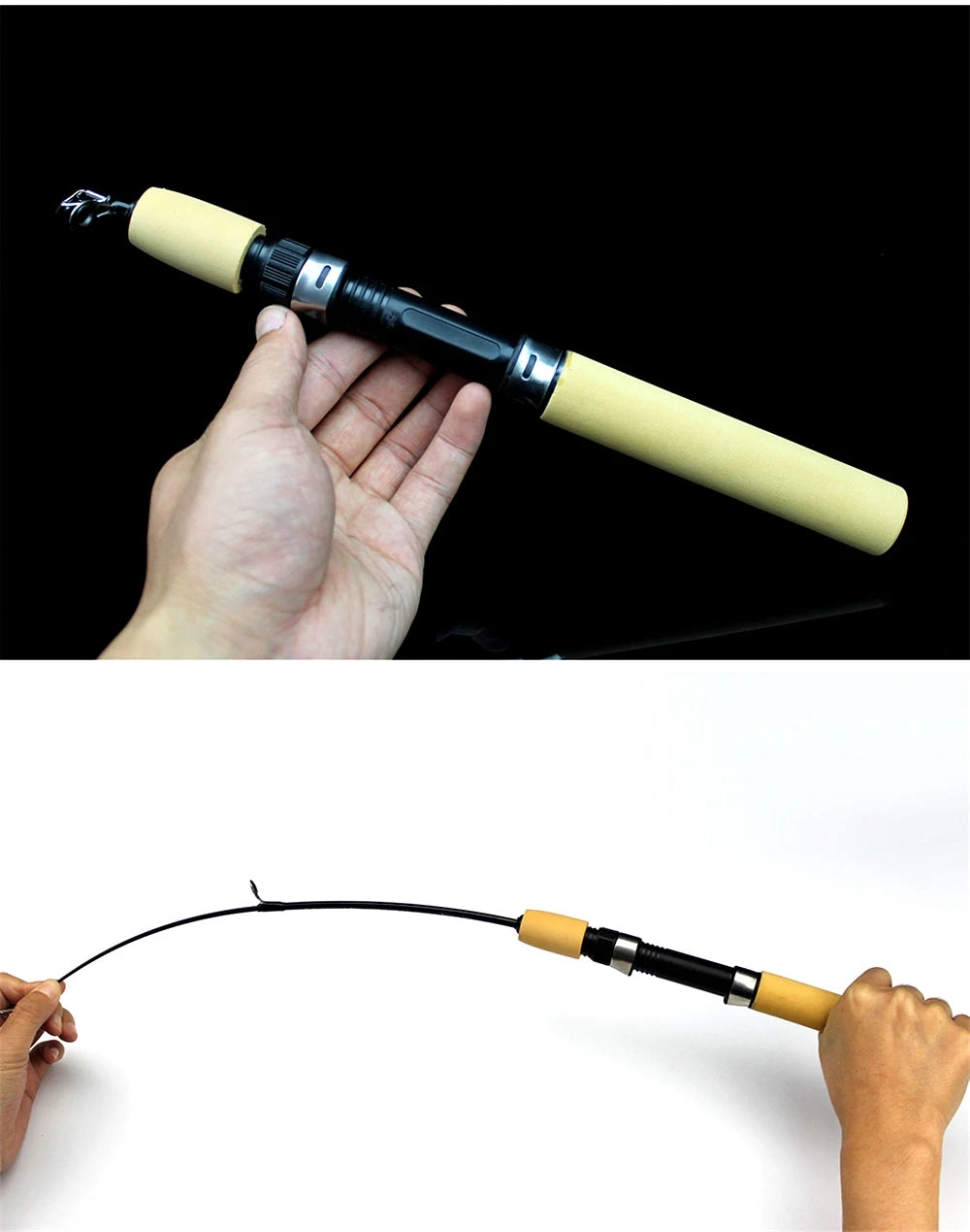 Ice Fishing Rod Ultra Short Telescopic Winter Rod Small Sea Rod Ice Fishing Set Luya Fishing Gear Supplies