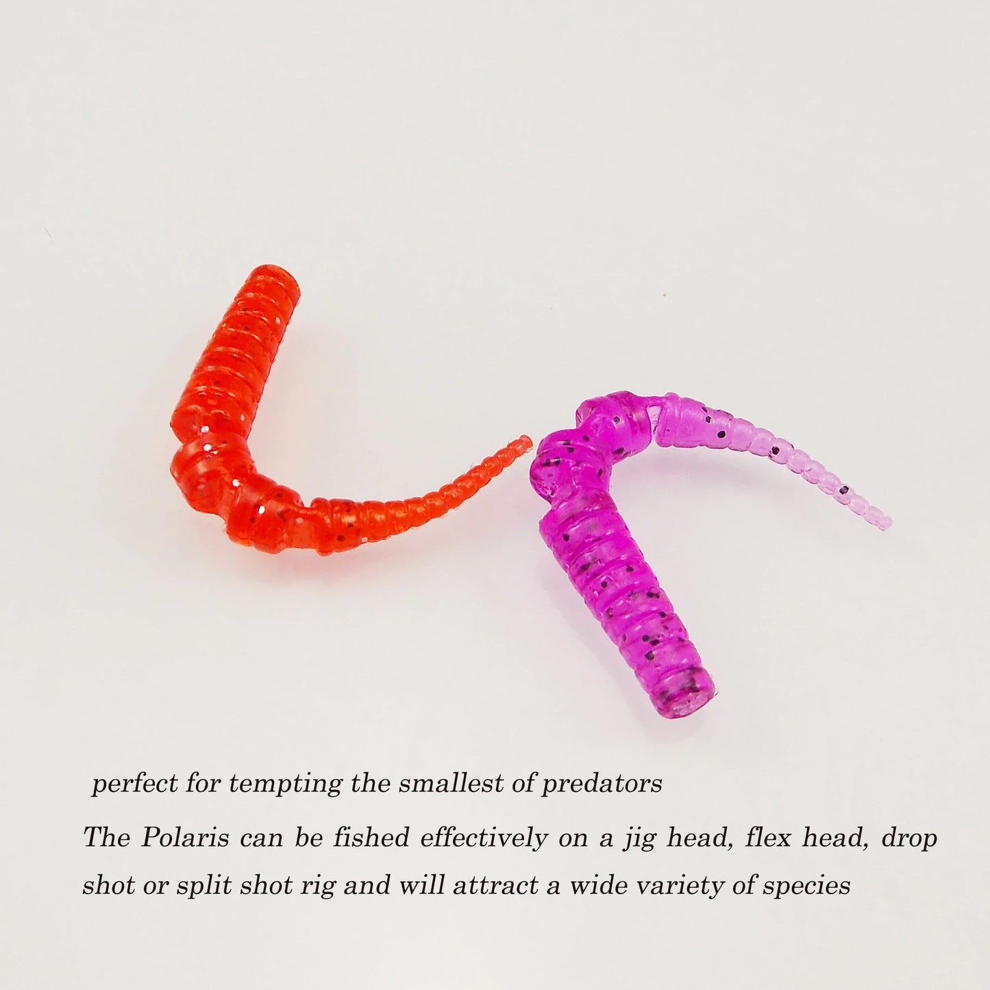 ESFISHING Worm Lures Ice Fishing Bait Soft Polaris 42mm 50pcs Sinking Lures Pesca Cheap Fishing Tackle Spinnerbait Ice Fishing