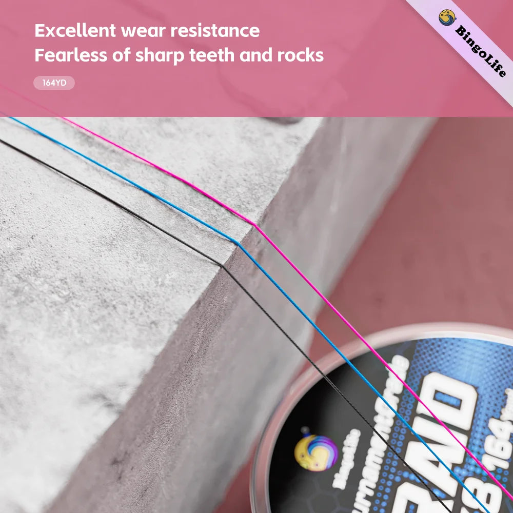 Pink Color Braid Line PEX8 Japanese UHMWPE  Material Anti-Fade Durable Strong Wear-Resistant Freshwater PE Dyneema Fishing Line