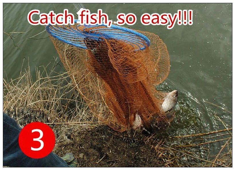 Finefish Cast Net Catch Fishing  Net Small Mesh American Style Throw Network Outdoor Hunting Tool