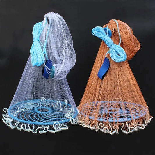 Finefish Cast Net Catch Fishing  Net Small Mesh American Style Throw Network Outdoor Hunting Tool