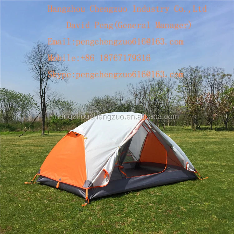 Waterproof and Windproof 1 Person Tent, Camping Tent,Aluminum Pole Backpacking Tent Can Be Cot Bed Tent Not Include the Bed