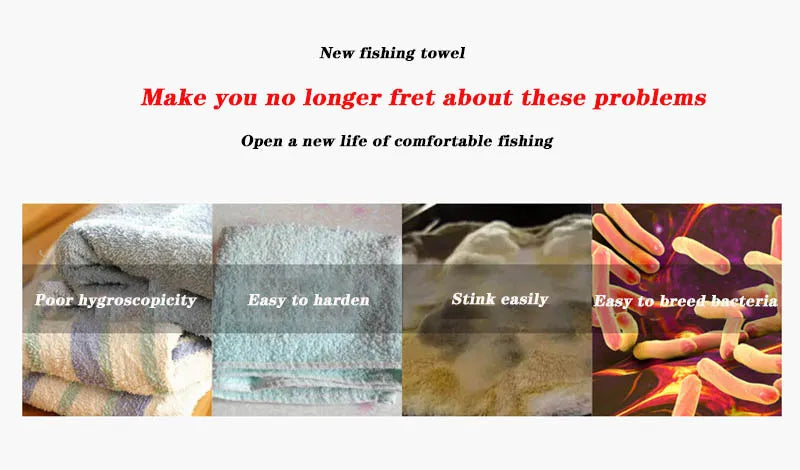 Fishing Towel Fishing Clothing Thickening Non-stick Absorbent Outdoors Sports Wipe Hands Towel Hiking Fishing Equipment