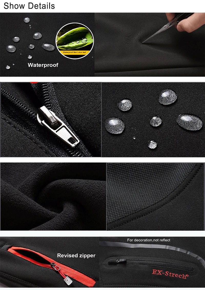 Men Winter New Warm Hiking Trekking Fishing Camping Climbing Trousers Oversize 6XL Waterproof Outdoor Women Cycling Fleece Pants