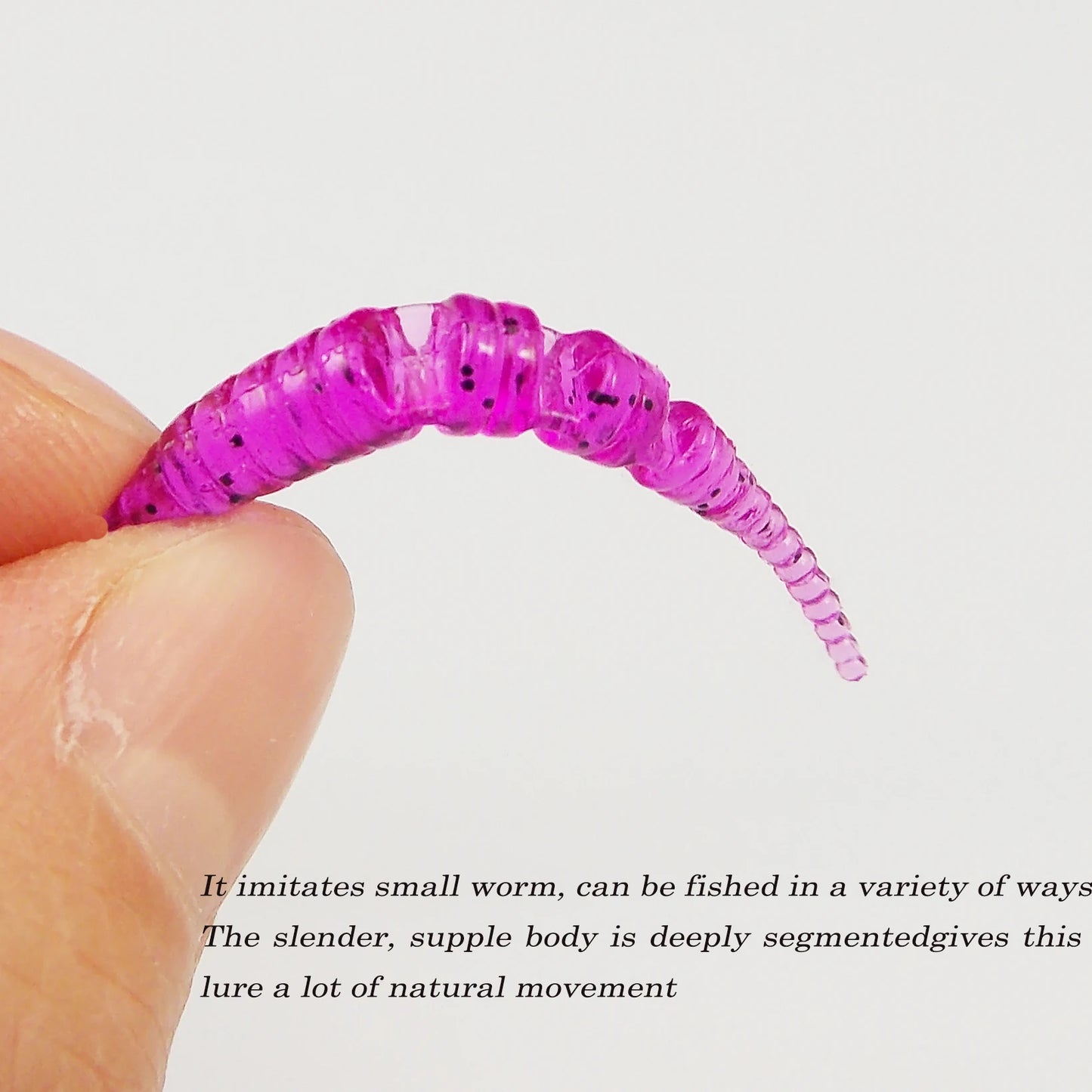 ESFISHING Worm Lures Ice Fishing Bait Soft Polaris 42mm 50pcs Sinking Lures Pesca Cheap Fishing Tackle Spinnerbait Ice Fishing