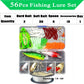 Fishing Lure Kit Soft and Hard Bait Set Gear Layer Minnow Metal Jig Spoon For Bass Pike Crank Tackle Accessories with Box