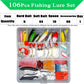 Fishing Lure Kit Soft and Hard Bait Set Gear Layer Minnow Metal Jig Spoon For Bass Pike Crank Tackle Accessories with Box
