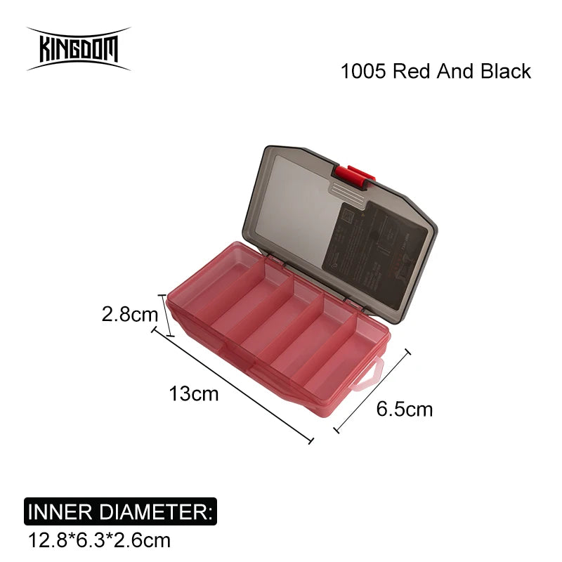 Kingdom Fishing Tackle Box Fish Lures Hooks Baits Compartments Storage Case Box Fishing Tackle Box for Pesca Fishing Accessories