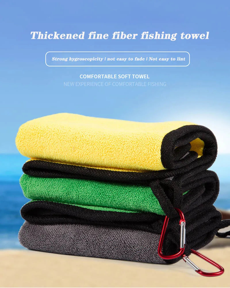 Fishing Towel Fishing Clothing Thickening Non-stick Absorbent Outdoors Sports Wipe Hands Towel Hiking Fishing Equipment