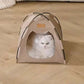 The pet tent is comfortable, breathable, scratch-resistant and wear-resistant, universal in all seasons, odorless and washable.