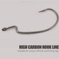 LUREHOLIC PTFE Super Slide Offset Hook Worm Hook Texas Rig Drop Shot Stainless Steel Worm Fishhook Fishing Accessories