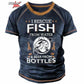 Men's Clothing 3D Fishing Pattern Printed Short Sleeve Oversized T-Shirt Fishing Fishing Outdoor Clothing Short Sleeve Top