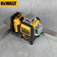 Dewalt DW089LG 12-Line Green Beam Laser Level - 360° 3-Side Coverage, 12V Li-Ion, Jobsite Ready for Any Task