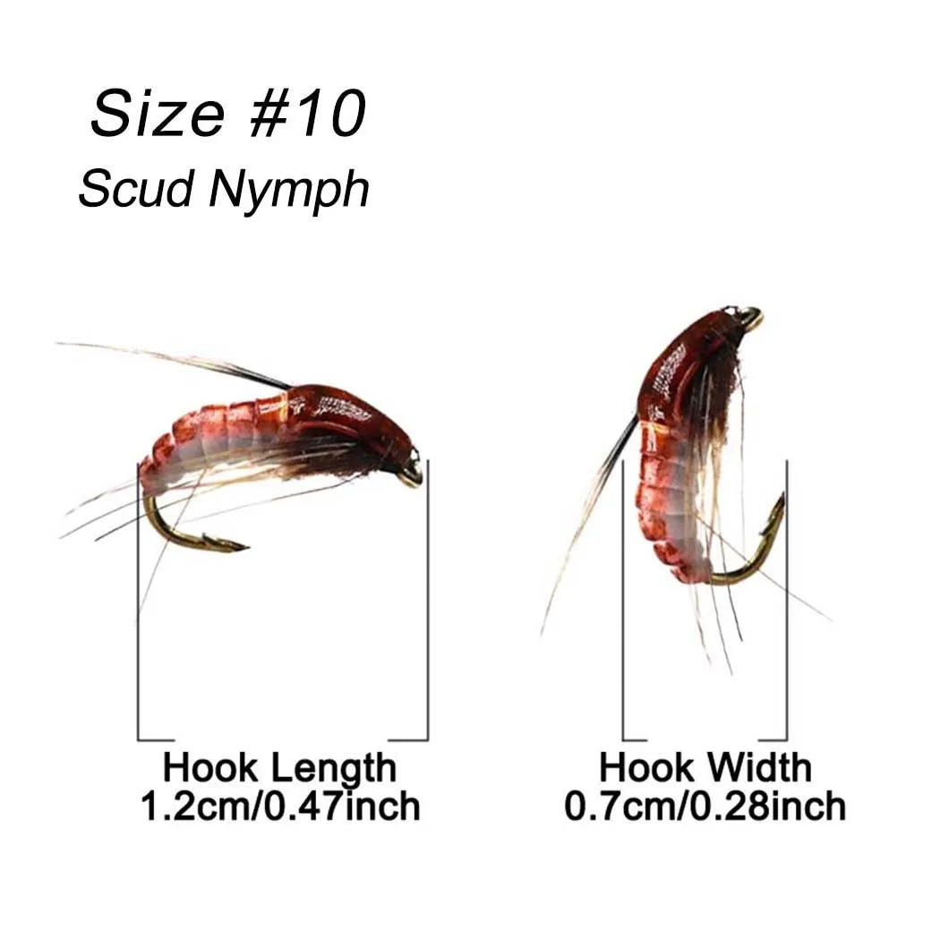 Hot Sea Fishing, River Fishing #10 real Nymph Flying Carp Fishing Artificial Insect Bait Fish Food Tools