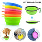 Portable Pet Food Bowl  Durable TPR Bowl  Cat and Dog Food Pet Silicone Collapsible Bowl Portable Travel Outdoor Water Food Bowl