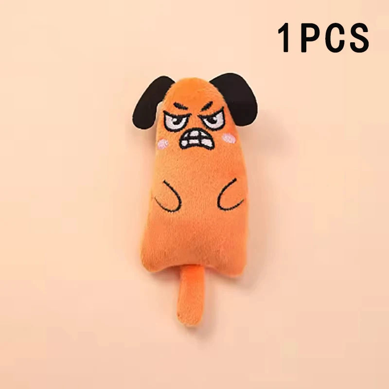 Cartoon animal toys are durable and bite resistant plush and interactive pet toys are suitable for cats to play at home