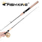 FISH KING Ice Fishing Rod Winter Short Fiber Telescopic Pole Portable Fish Trackle Accessories for Freshwater Saltwater