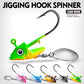 1pc Jig Head 7.5g 10.5g 15g Fishing Lures Sinking Rotating Sequin Metal Spoons Fishing Hooks Jigging Jigs Fishhook Baits Tackle