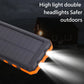 Solar Power Bank 20000mAh Charging Portable Charger Phone External Battery with SOS Flashlight 2-USB Outdoor Powerbank