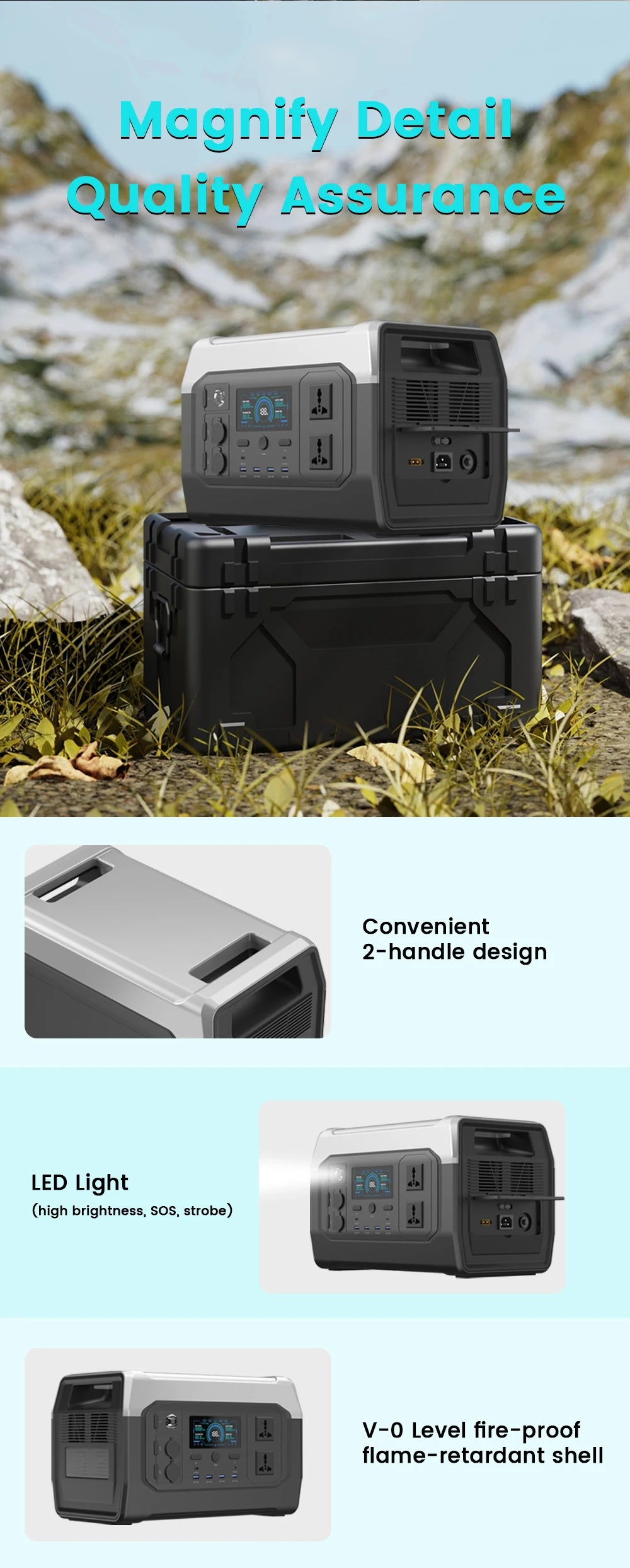 CTOLITY Factory XP1000 1024WH Outdoor Solar Generator 1800W Portable Power Station 200W 20.5V Solar Panel Solar Energy Systems