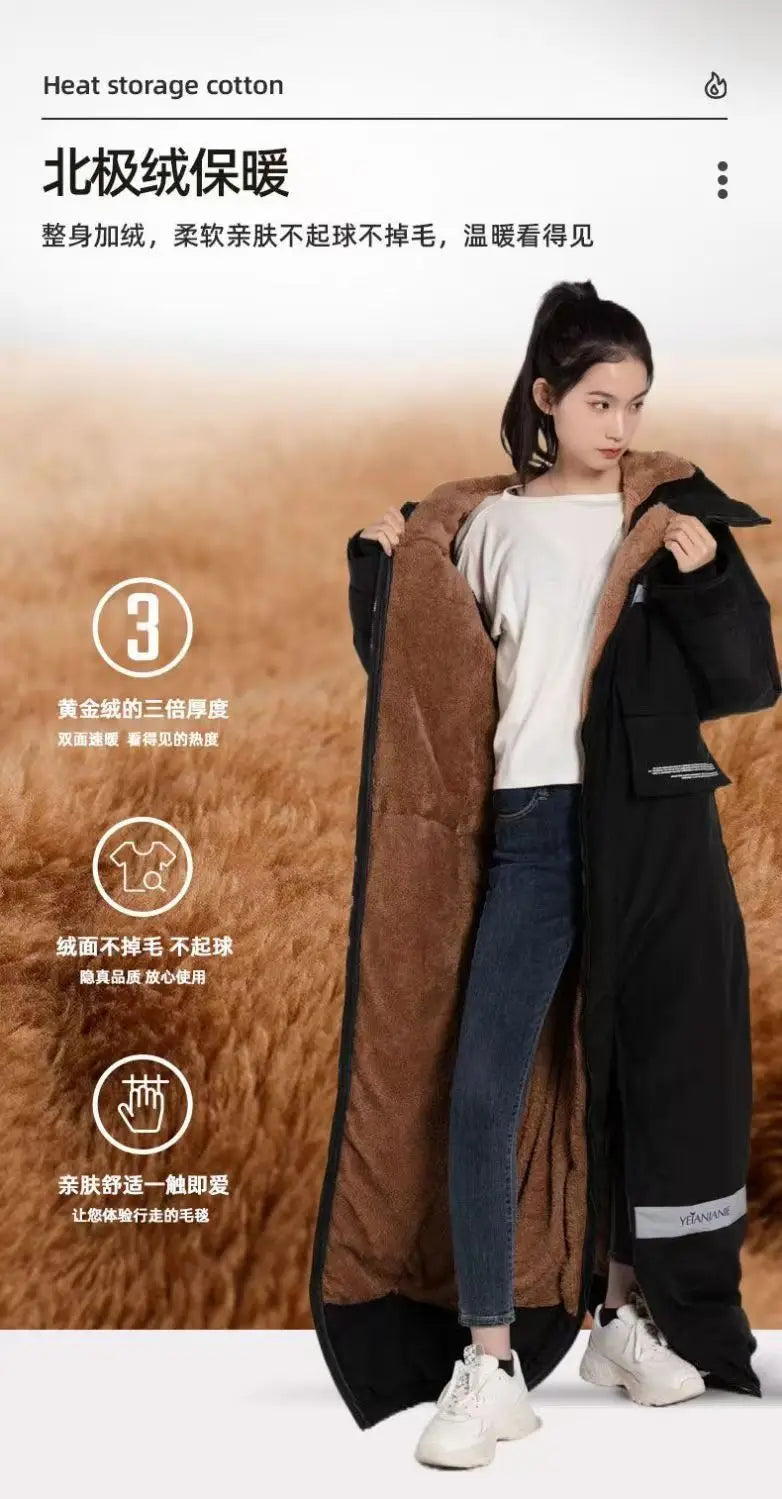 Winter Electric Motorcycle Winter clothes Windbreak Warm Thickened Plush Riding Cold-proof Clothing Outdoor Skiing Fishing Suits