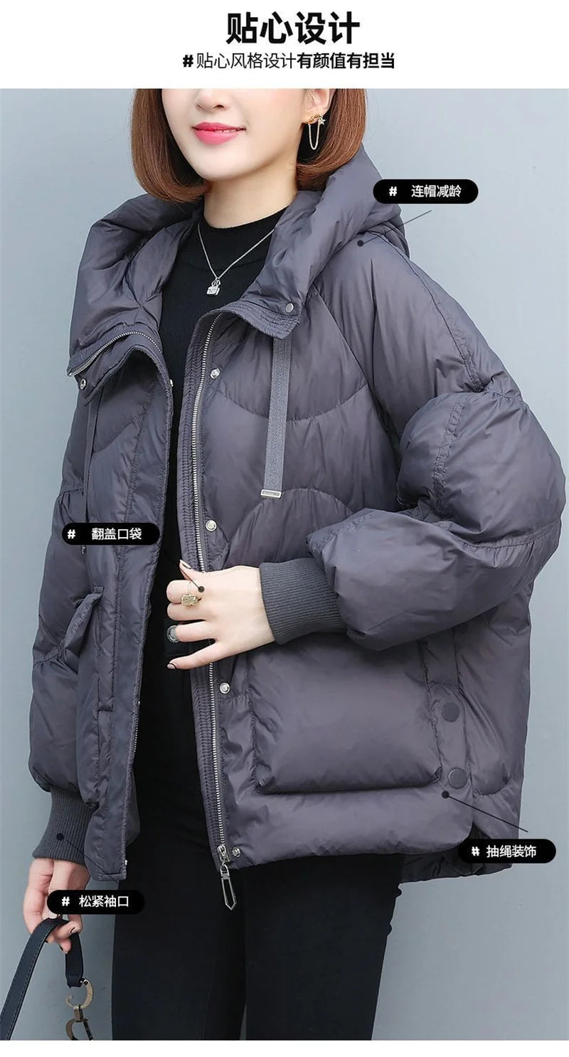 Winter Clothes Women Basic Jackets Warm Thick Down Cotton Jacket Female Short Hooded Fashion Padded-Cotton Jacket Parkas Mujer 2