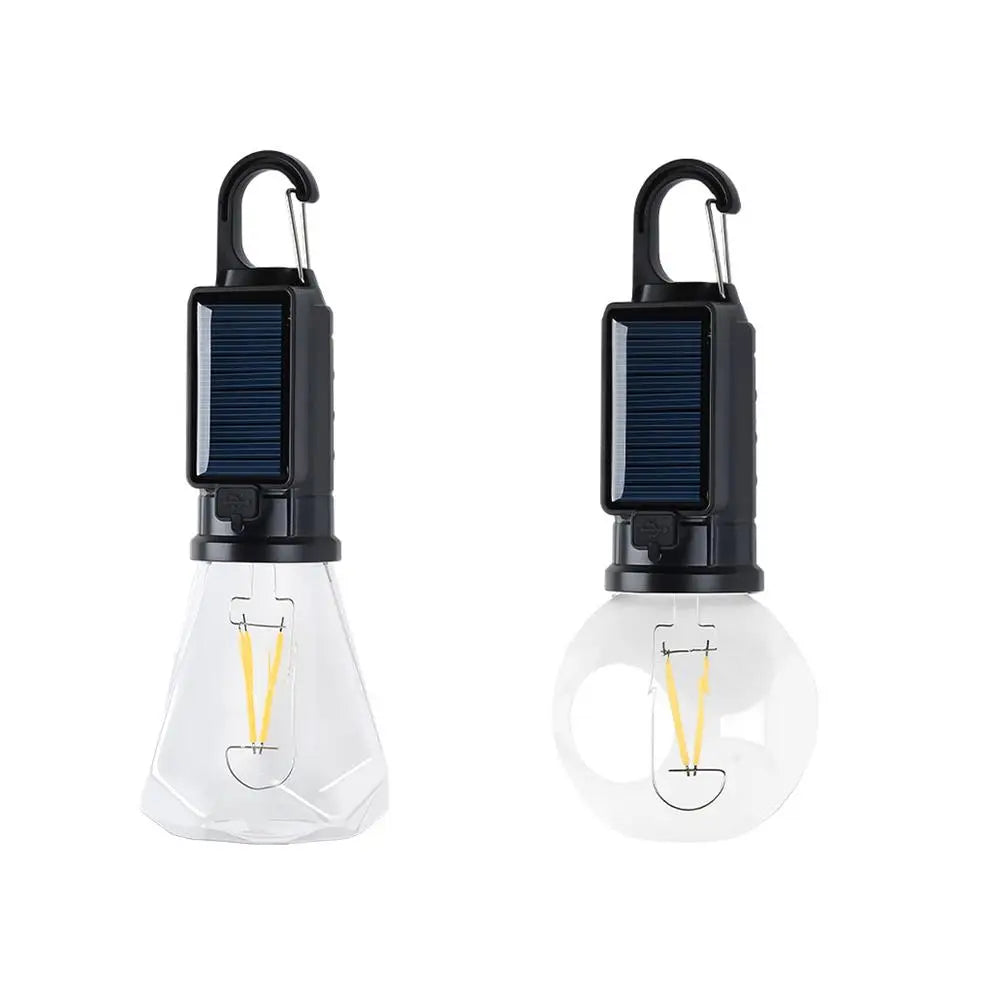 Solar Powered Camping Light Portable Led Outdoor Yard Tent Hanging Light Solar Lantern For Emergency Waterproof Rechargeable