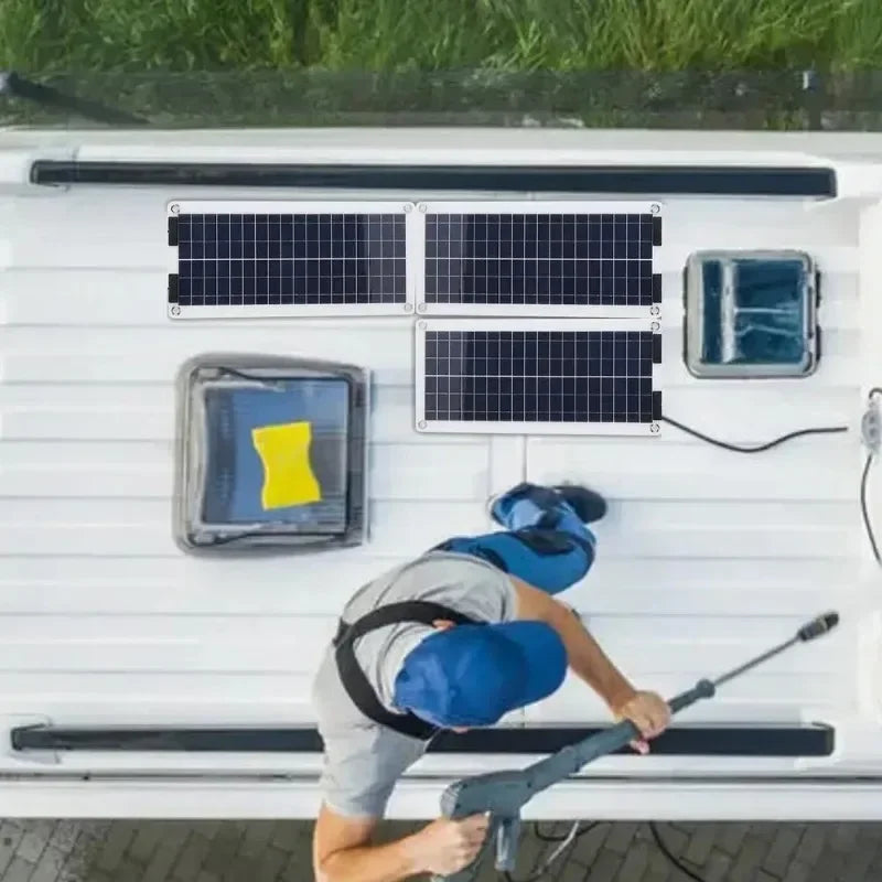 Polycrystalline 100W Solar Panel with Controller 18V Solars Charging Plate Outdoor Camping Power Station Powerful Solar Panels