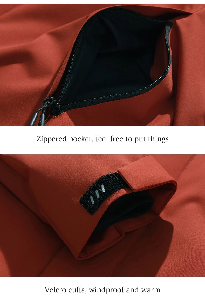 Winter Warm Waterproof Cotton Padded Jacket Men's Hiking Climbing Trekking Skiing Rain Parka Coat Men Windproof Windbreaker Coat