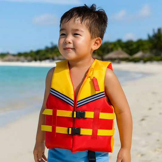 Survival Suit Large Buoyancy Life Vest Jacket with Whistle Adjustable Straps Marine Safety Vest Portable Swimming Vest Skiing