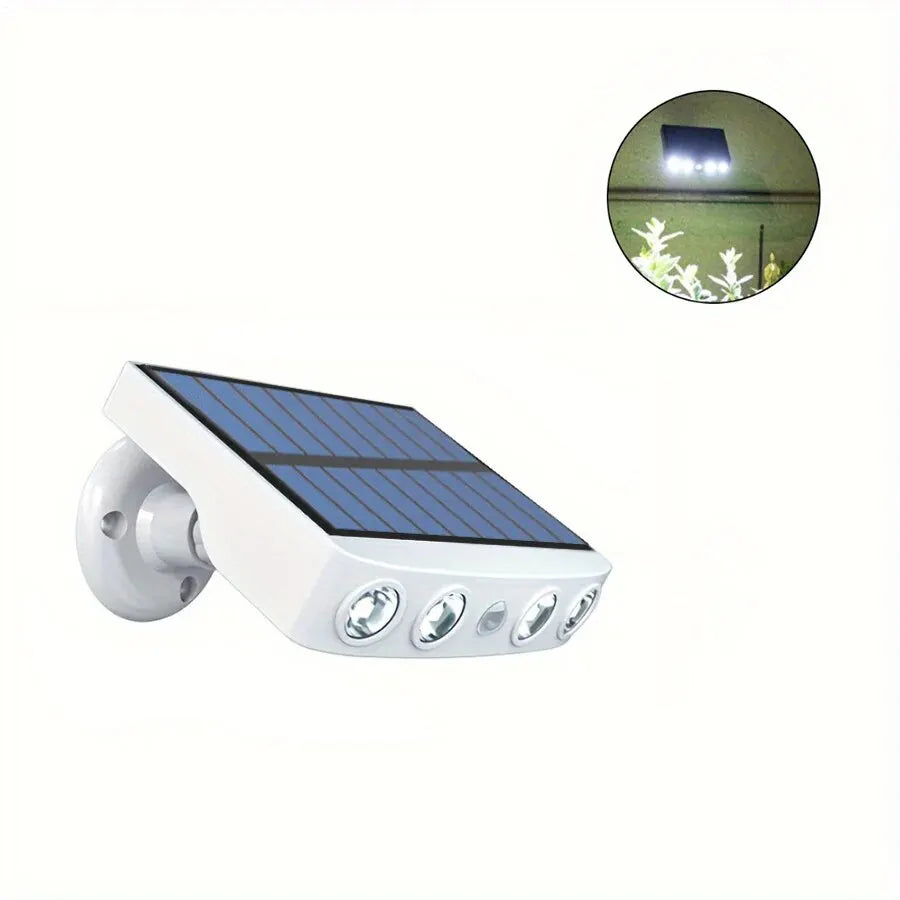 4 LED Powerful Solar Security Lights Outdoor Decor Sensor Motion 3 Modes Street Waterproof Lamp Wall Night Work Light for Garden