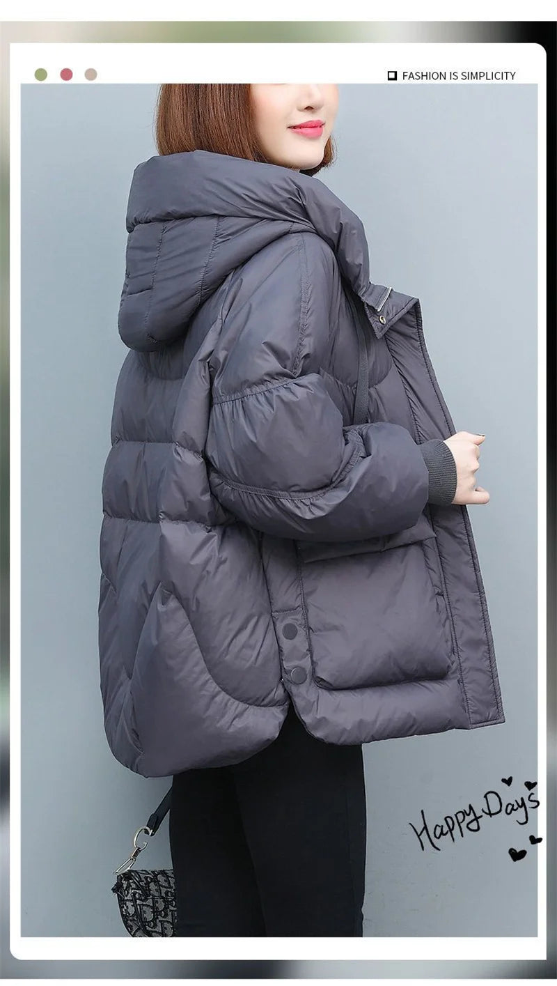 Winter Clothes Women Basic Jackets Warm Thick Down Cotton Jacket Female Short Hooded Fashion Padded-Cotton Jacket Parkas Mujer 2
