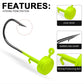 5pcs Fishing Hooks 2.8g 3.5g 4.6g 7g Ned Mushroom Head Jig Sharp Barbed Hook For Soft Worm Lures Jigging Fishing Tools