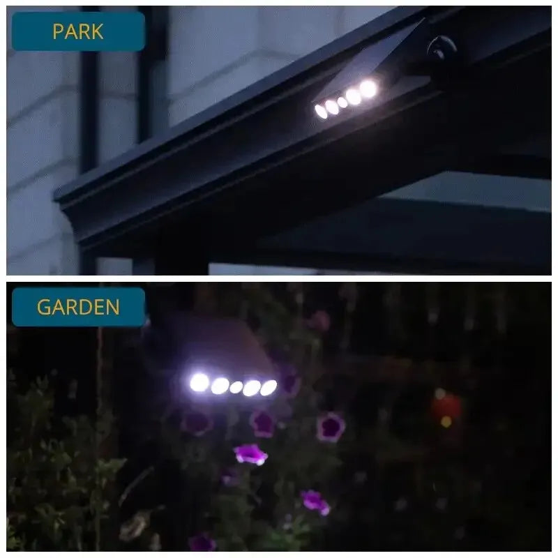 4 LED Powerful Solar Security Lights Outdoor Decor Sensor Motion 3 Modes Street Waterproof Lamp Wall Night Work Light for Garden