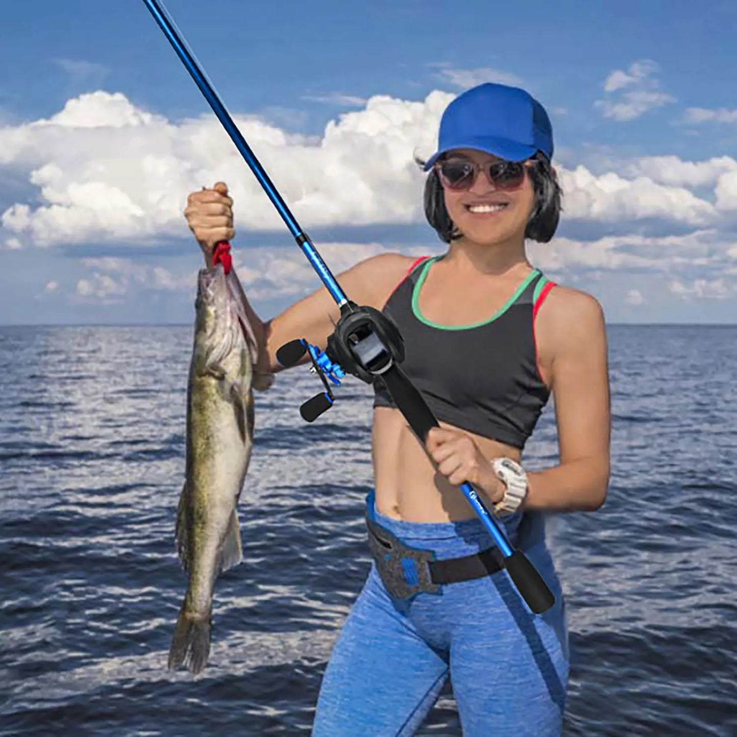 Fishing Rod Reel Set with Fishing Gear Bag Fish Controller Fishing Line Fishing Pliers - Complete Fishing Equipment Kit