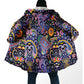 Winter Fashion Men's cloak Hippie Psychedelic Colorful Trippy 3D Printed Thick Fleece Hooded Cloak Unisex Warm Cape Coat DP103